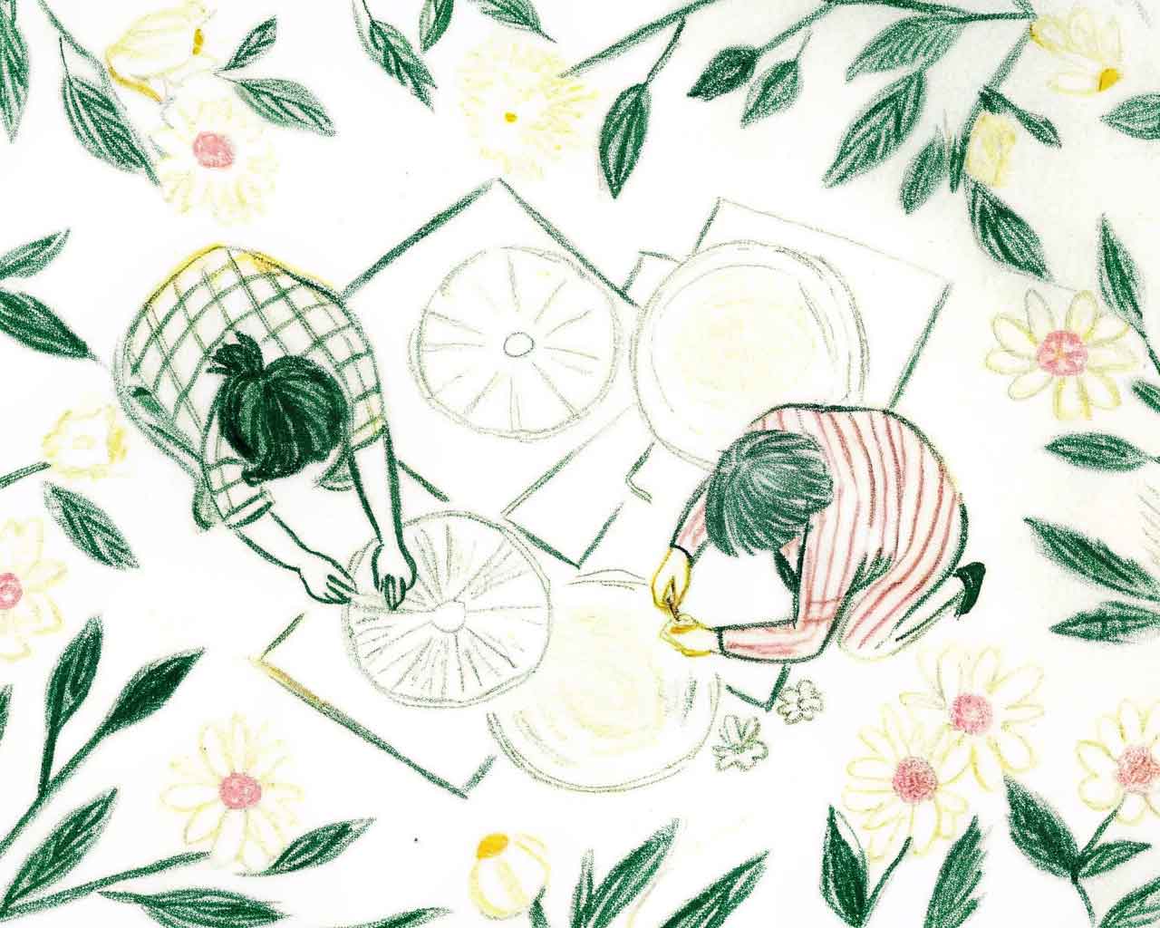 Under The Banyan participants engaged in outdoor learning at the retreat