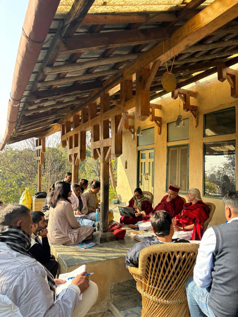 Participants gathering at Sambhaavnaa Institute for a group learning session